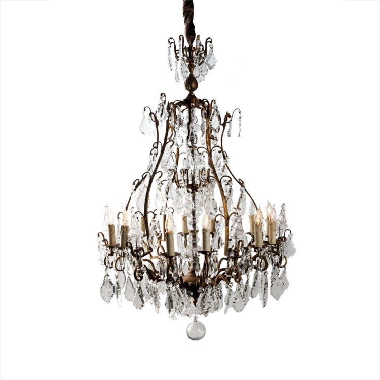 Люстра СhandelierTexas, бронза, стекло, gold/white, ROOMERS FURNITURE