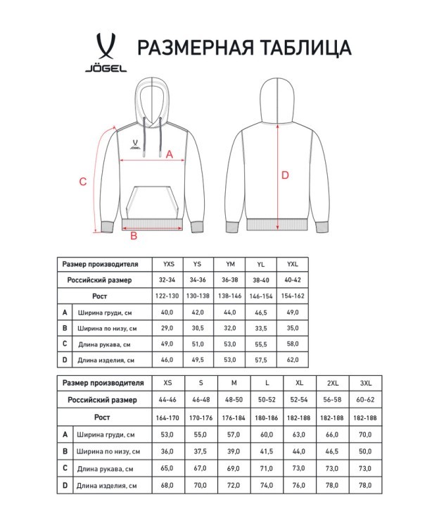 Худи JOGEL ESSENTIAL Cotton Hoodie, черный, детский (2122189)