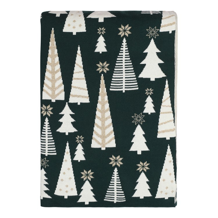 Плед из хлопка с новогодним рисунком whitewood из коллекции new year essential, 130x180 см (79345)