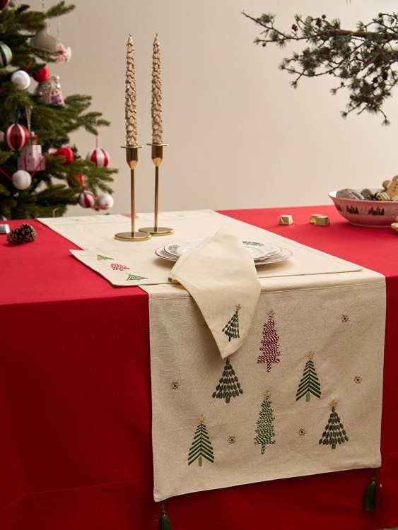 Скатерть из хлопка из коллекции new year essential, 170х170 см (79782)