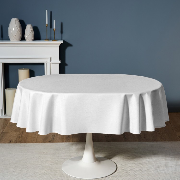 Скатерть  140х180 cm овальная, "феерия. серебро", цвет: белый, tm lefard, полиэстер 100% Lefard (986-004-27)