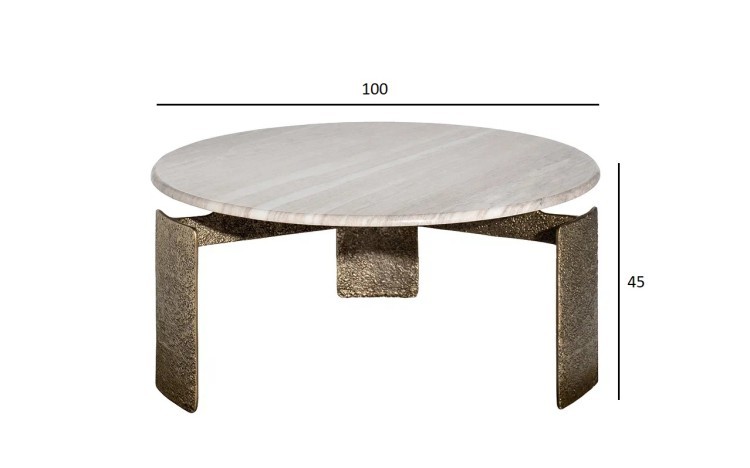 Стол журнальный мраморный d100*45см (TT-00014986)