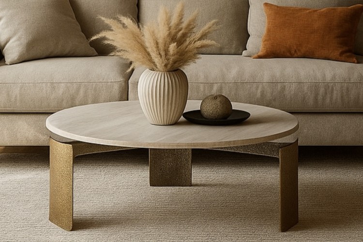 Стол журнальный мраморный d100*45см (TT-00014986)