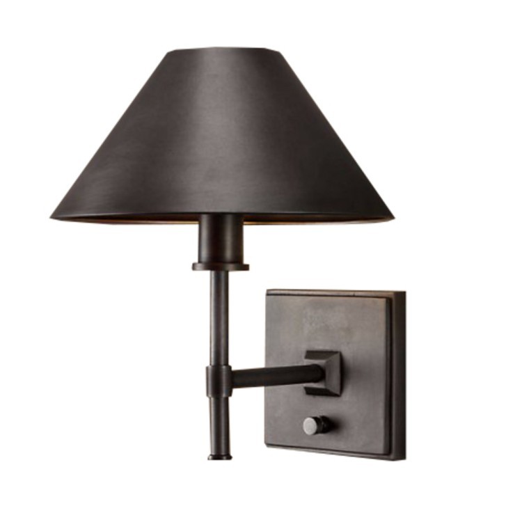 Бра Толь DTL9112, металл, Black, RESTORATION HARDWARE
