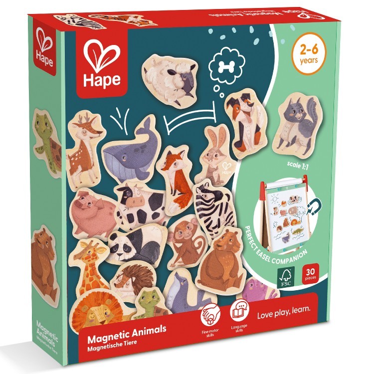 Игровой магнитный набор "Царство животных", 30 элементов (E2002_HP)