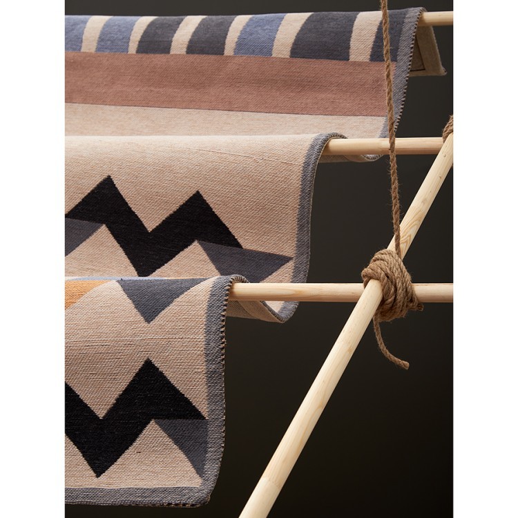 Ковер из хлопка по мотивам нанайских орнаментов из коллекции cultural heritage, 120х180 см (78513)