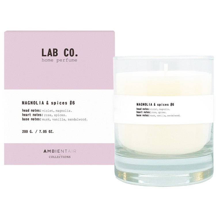 Свеча ароматическая lab co, magnolia&spices, 40 ч (75478)