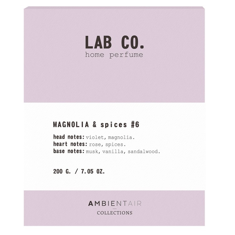 Свеча ароматическая lab co, magnolia&spices, 40 ч (75478)