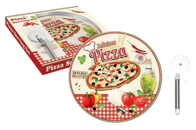 Набор для пиццы: тарелка + нож Подарки Easy Life (R2S) ( R2S467_PIZ-AL )