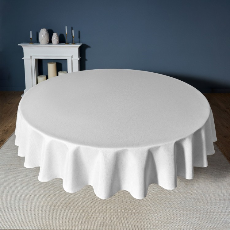 Скатерть  d220 cm круглая, "феерия. серебро", цвет: белый, tm lefard, полиэстер 100% Lefard (986-004-26)