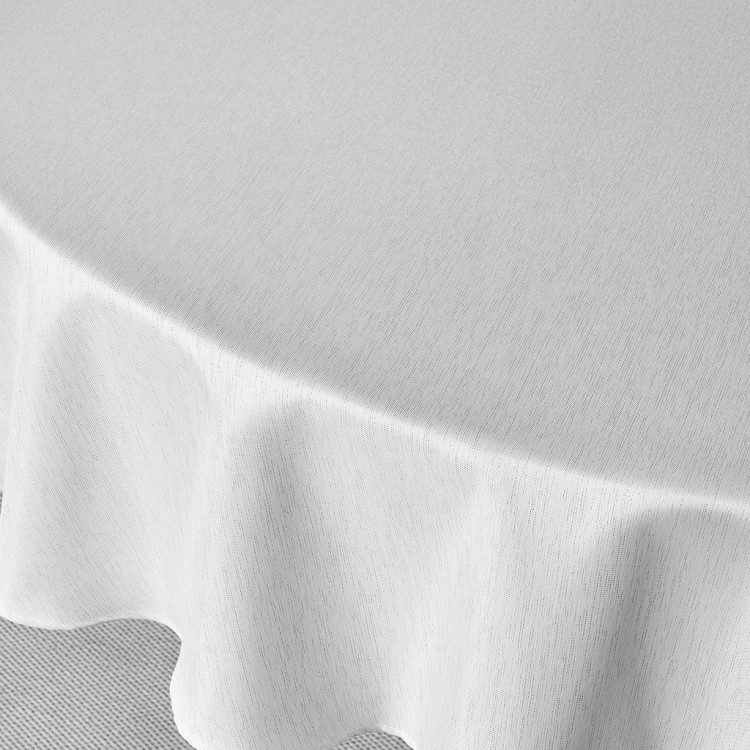 Скатерть  d220 cm круглая, "феерия. серебро", цвет: белый, tm lefard, полиэстер 100% Lefard (986-004-26)