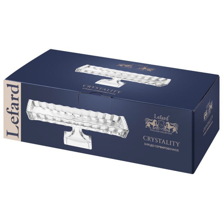Блюдо сервировочное "crystality" на ножке 28,5*15*9 см Lefard (345-512)