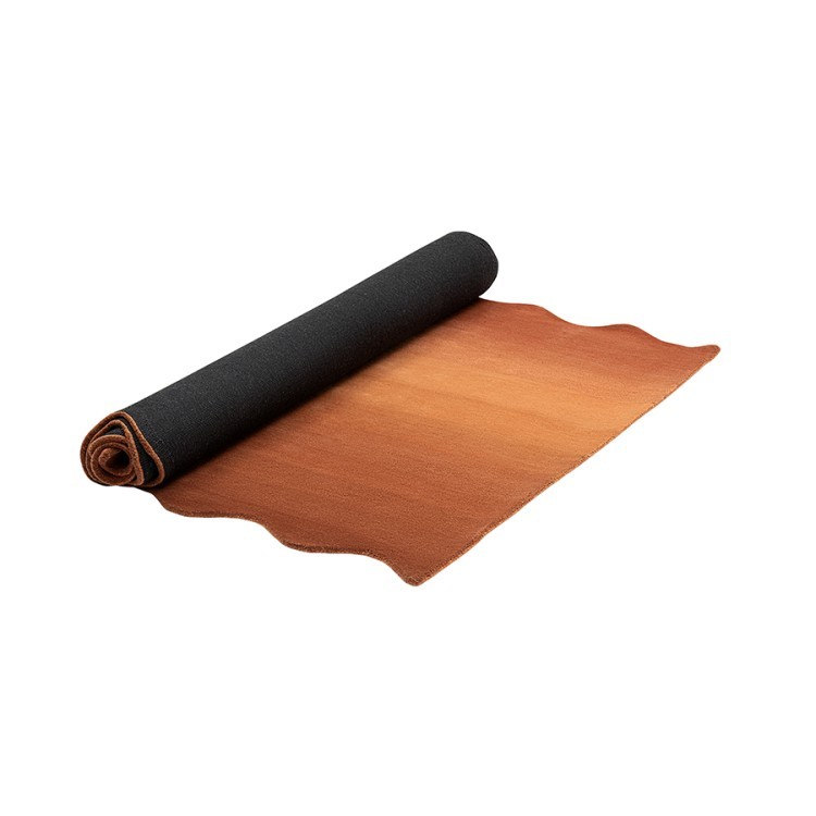 Ковер из шерсти over horizon терракотового цвета из коллекции trendy ruffles (79361)