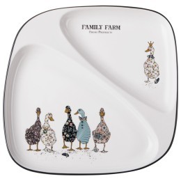 Тарелка обеденная lefard "family farm" 2 секции 26*2,5 см LEFARD (263-1416)