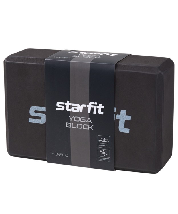 Блок для йоги STARFIT YB-200 EVA, черный (2104798)