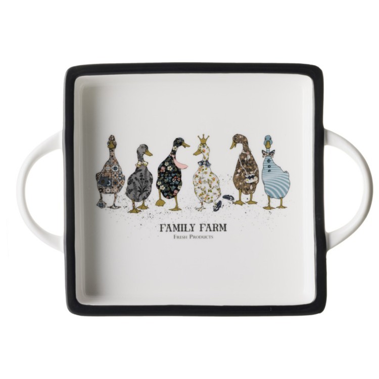 Блюдо с ручками lefard "family farm" квадрат. 25,5*18*4 см Lefard (263-1437)