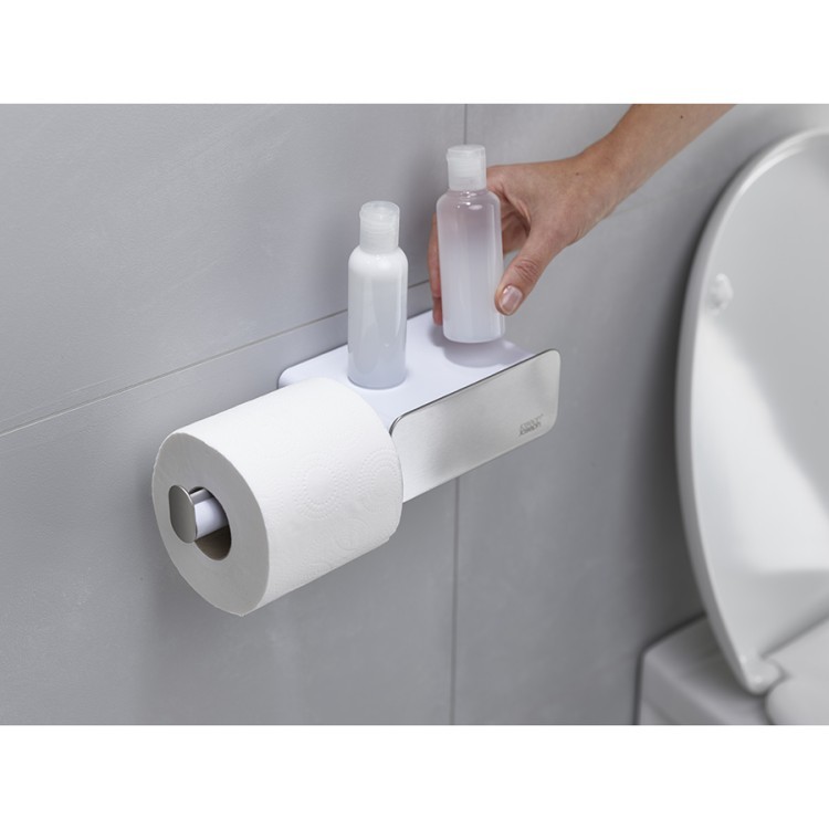Держатель для туалетной бумаги с отсеком для хранения easystore steel, белый (68758)