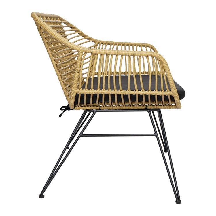 Кушетка vetle bent, 125х68х81 см, ротанг (75806)