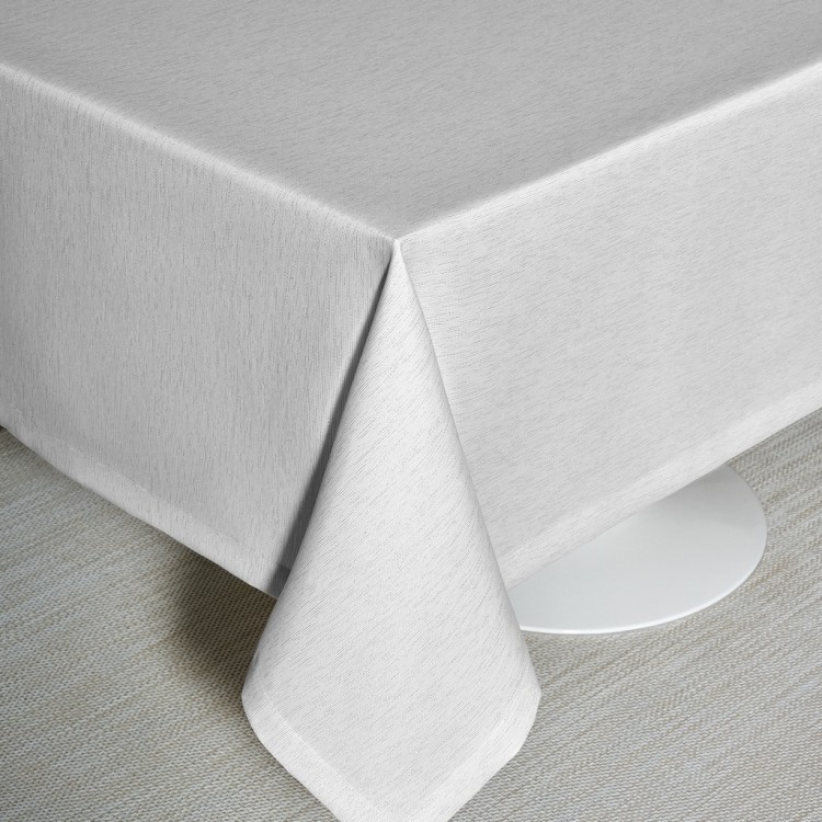 Скатерть  160х220 cm прямоугольная, "феерия. серебро", цвет: белый, tm lefard, полиэстер 100% (кор=1 Lefard (986-004-21)