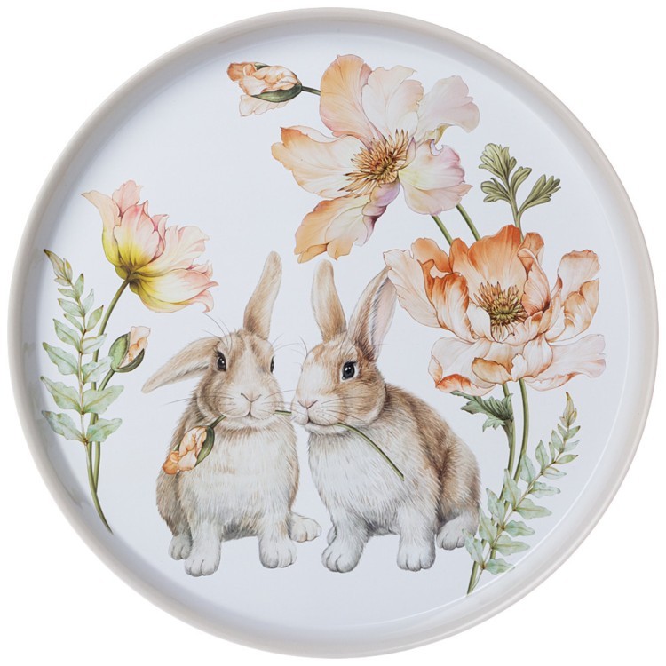 Поднос сервировочный agness "кролики" 33*2,1 см Agness (898-061)