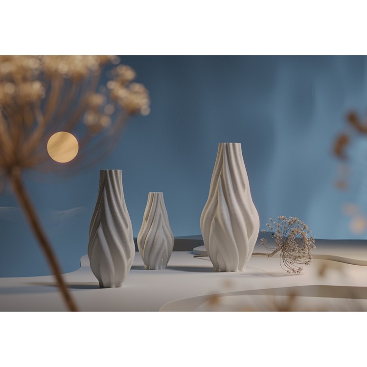 Ваза для сухоцветов printed art, wave, 41 см (78182)