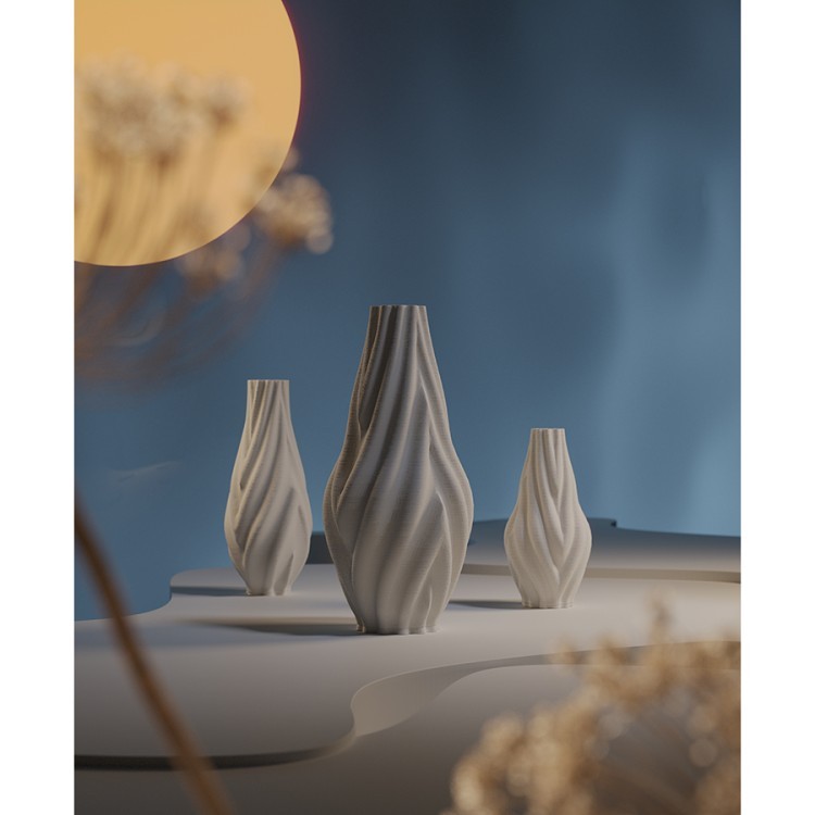 Ваза для сухоцветов printed art, wave, 41 см (78182)
