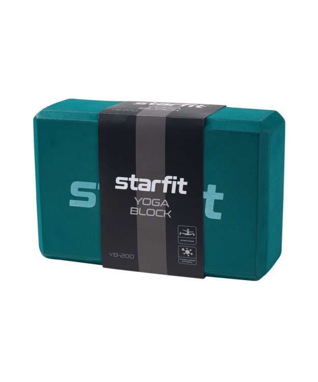 Блок для йоги STARFIT YB-200 EVA, изумрудный (2104799)