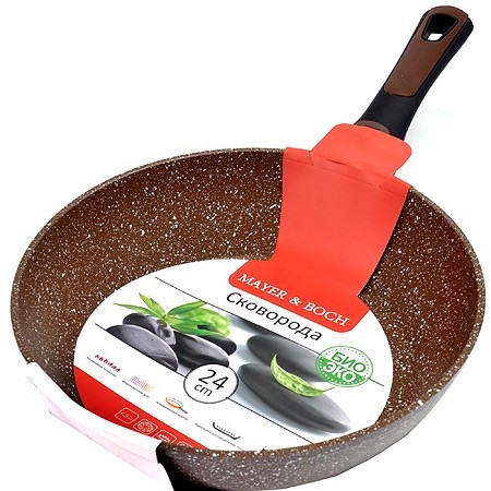 Сковорода 24 см мрам.покр. съем.руч.MB (40405)