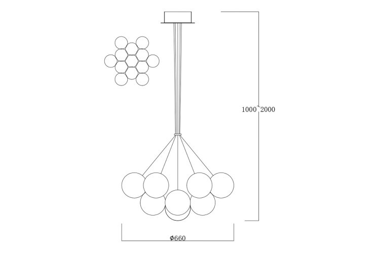 Светильник подвесной "Globo" d.60см, металл цвет серебро (TT-00013009)