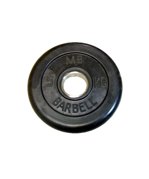 Диск обрезиненный, d=51 мм, черный, 5 кг (1556)