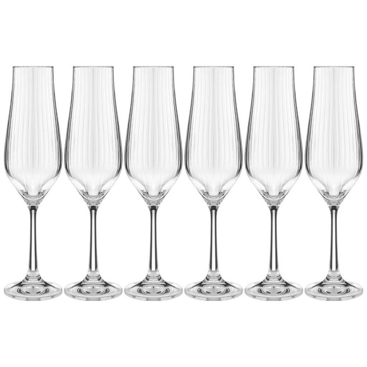 Набор бокалов для шампанского из 6 штук "tulipa optic" 170мл Bohemia Crystal (674-878)