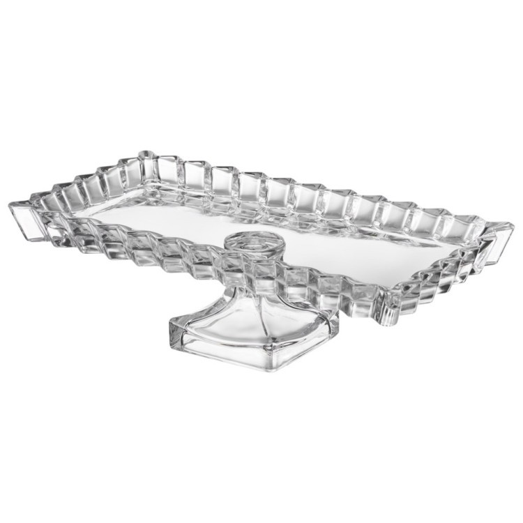 Блюдо сервировочное "crystality" на ножке 28,5*15*9 см Lefard (345-511)