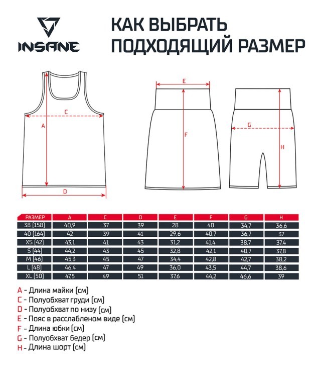 Юбка-шорты боксерские женские INSANE RBF, синий (2133689)