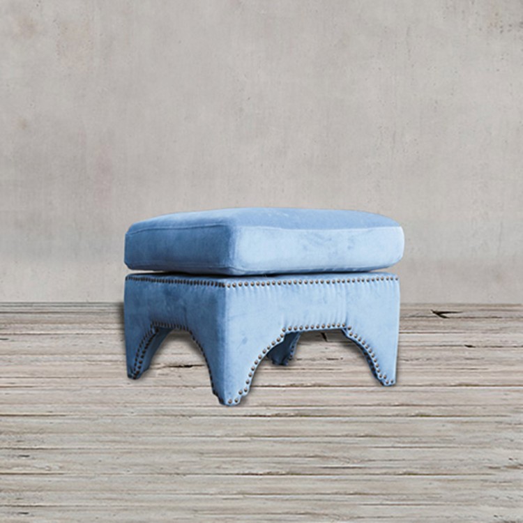 Пуф Нора Nora/Velvet 20, каркас дуб, обивка бельгийский вельвет, blue, ROOMERS FURNITURE Пуф Нора Nora/Velvet 20, каркас дуб, обивка бельгийский вельвет, blue, ROOMERS FURNITURE
