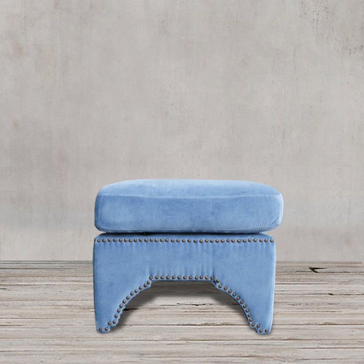 Пуф Нора Nora/Velvet 20, каркас дуб, обивка бельгийский вельвет, blue, ROOMERS FURNITURE Пуф Нора Nora/Velvet 20, каркас дуб, обивка бельгийский вельвет, blue, ROOMERS FURNITURE