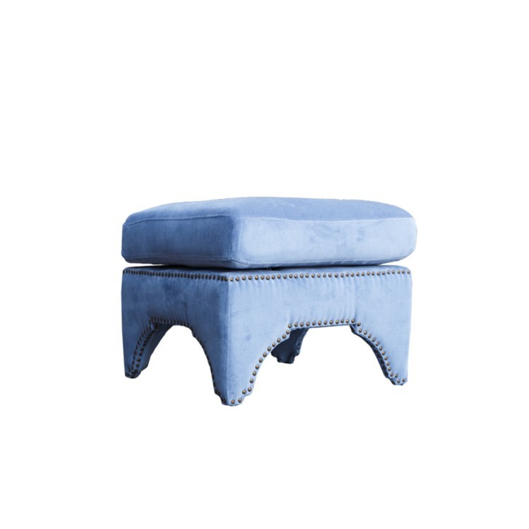 Пуф Нора Nora/Velvet 20, каркас дуб, обивка бельгийский вельвет, blue, ROOMERS FURNITURE Пуф Нора Nora/Velvet 20, каркас дуб, обивка бельгийский вельвет, blue, ROOMERS FURNITURE
