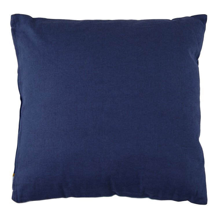 Подушка декоративная из хлопка синего цвета с авторским принтом из коллекции freak fruit, 45х45 см (69753)