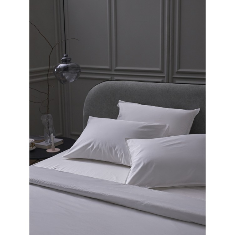 Набор наволочек из плотного сатина белого цвета из коллекции essential, 50х70 см (77133)