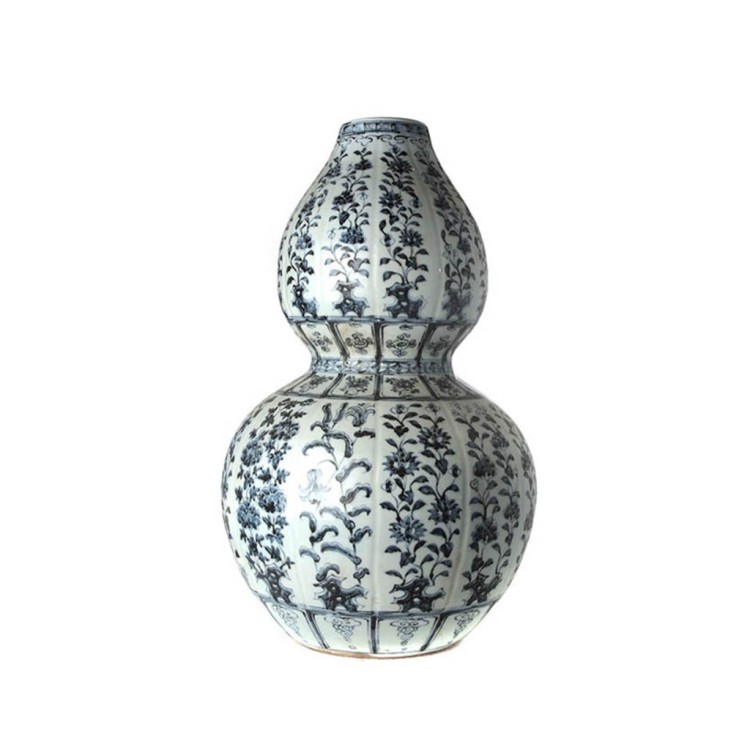 Ваза BLUA.002, 35, фарфор, blue/white, ROOMERS FURNITURE