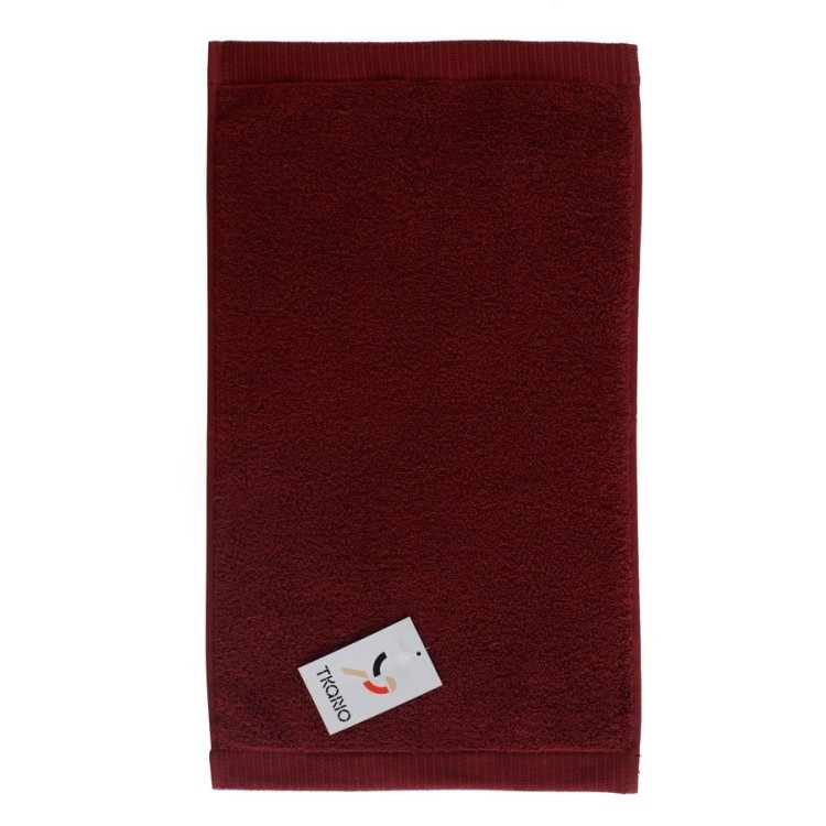 Полотенце для лица бордового цвета из коллекции essential, 30х50 см (63347)