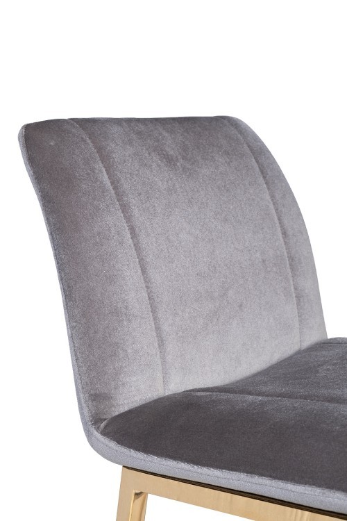 Стул барный велюр серый 42*53*88см (TT-00006428)