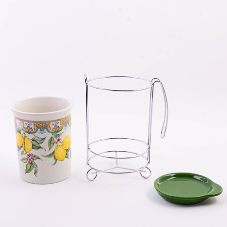 Подставка д/стол/прибор 3пр Лимонный праздник доломит LR (60176)