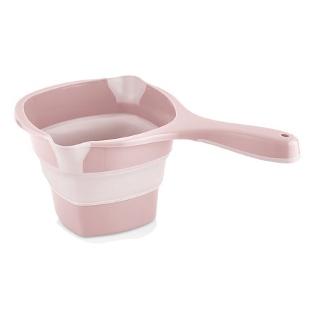 Ковш складной 1л розовый пластик/силикон (L-00857PK)