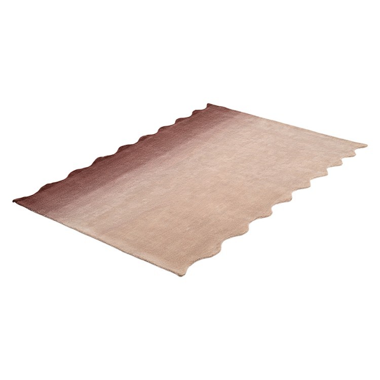 Ковер из шерсти over horizon цвета марсала из коллекции trendy ruffles (79364)