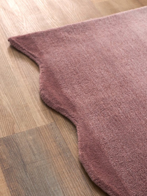 Ковер из шерсти over horizon цвета марсала из коллекции trendy ruffles (79364)