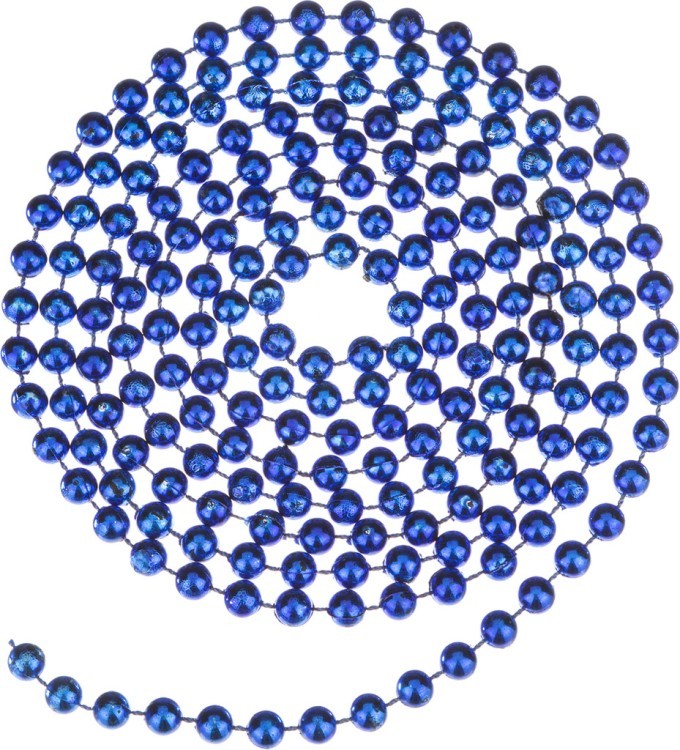 Бусы диаметр=0,8 см. длина=2 м. синий Polite Crafts&gifts (858-011)