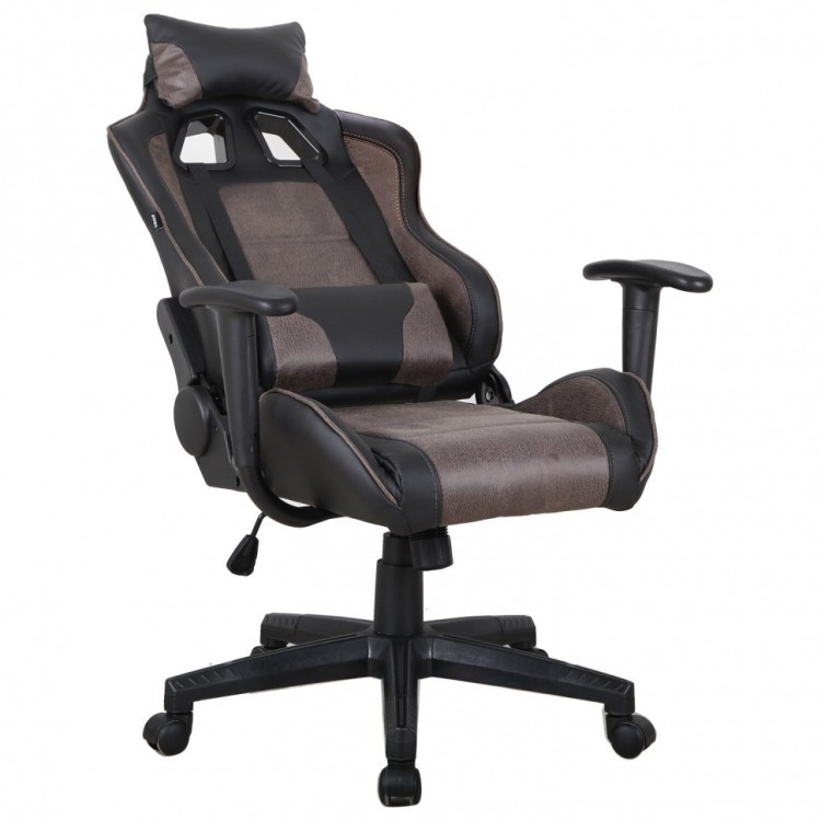 Кресло компьютерное Brabix GT Racer GM-100 ткань/экокожа черно-коричневое 531819 (1) (84658) Кресло компьютерное Brabix GT Racer GM-100 ткань/экокожа черно-коричневое 531819 (1) (84658)