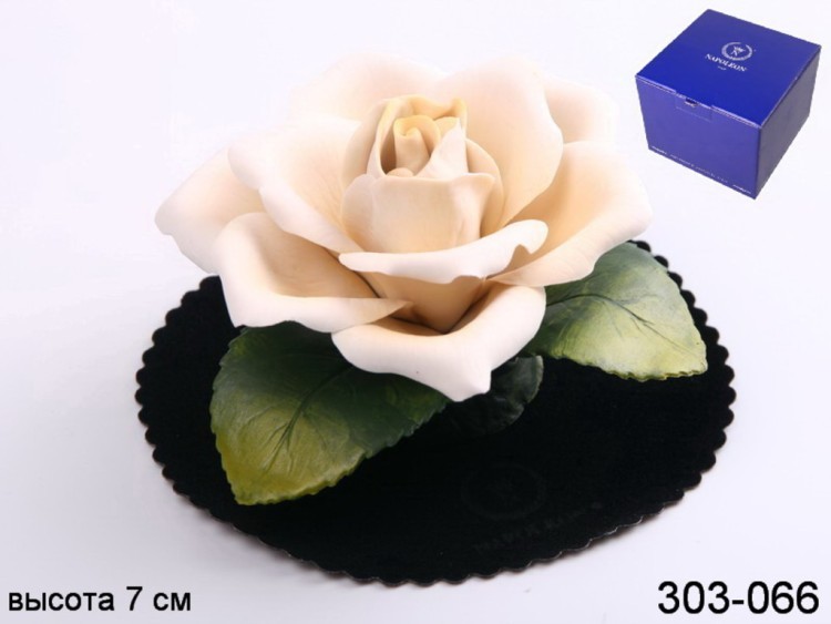Сувенир "роза" 10*10 см.высота=7 см. NAPOLEON (303-066)