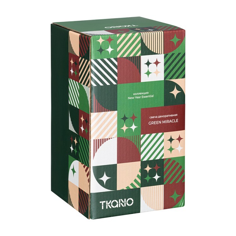 Свеча декоративная green miracle из коллекции new year essential, 18 см (78354)