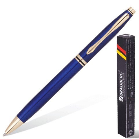 Ручка шариковая Brauberg De Luxe Blue линия 0,7 мм 141412 (2) (66943)